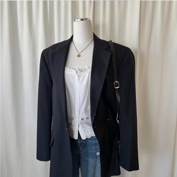 Vintage Brooks Brothers Pinstripes Sport Coat Navy. - Picture 2 of 8